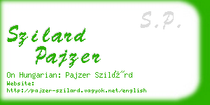 szilard pajzer business card